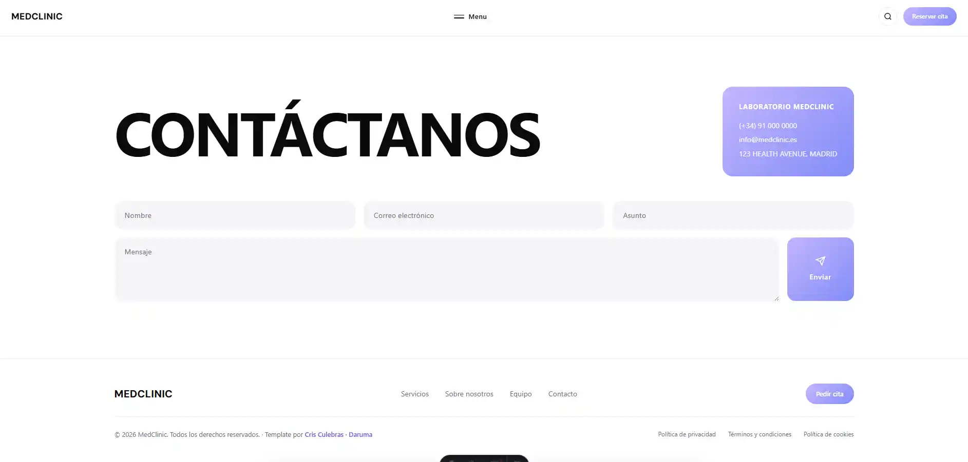 Vista en móvil del starter kit médico